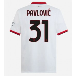 AC Milan Strahinja Pavlovic #31 Replika Udebanetrøje 2024-25 Kortærmet